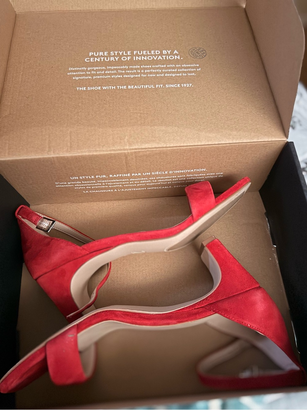 Naturalizer Iriss Ankle Strap Sandal Crimson Suede! Sold out Naturalizer shoes.